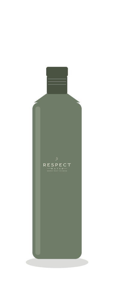 16 oz Respect Water aluminum bottle