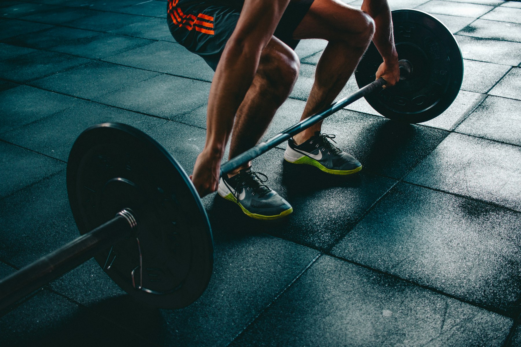 Athlete resting after training